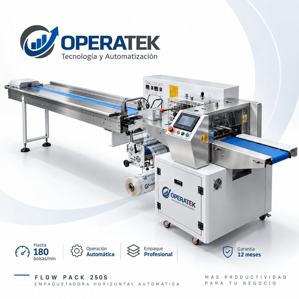 OPERATEK FLOW PACK 250S | Empaquetadora Horizontal Automática