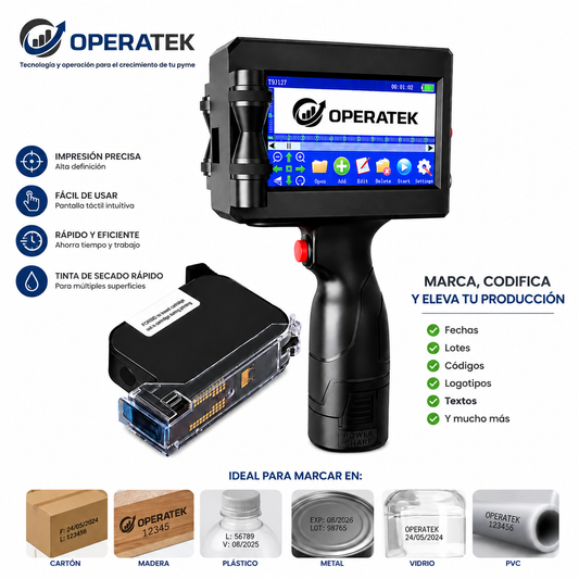 Impresora Industrial Portátil de Inyección de Tinta – Marcaje y Codificación